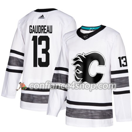 Adidas Maillot de Hockey Calgary Flames Johnny Gaudreau 13 2019 All-Star Blanc Authentic - Homme